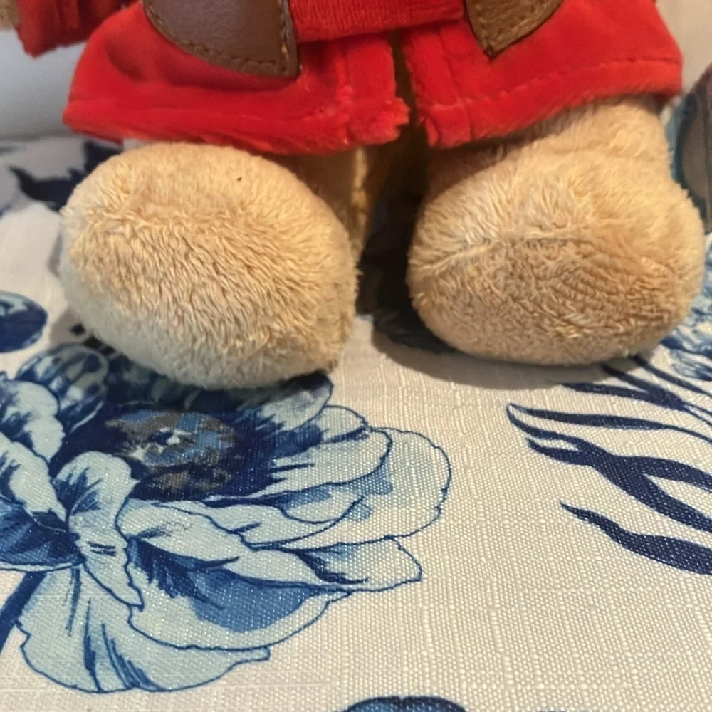 Paddington 8” Bear Darkest Peru Plush Red Coat Blue Hat Original Tag GUC